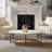 Beaumont Oval Coffee Table, White & Natural Wood Finish