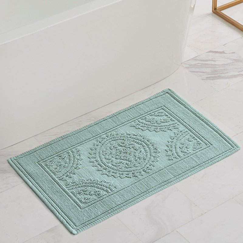 100% Cotton Bath Rug, Gray, 17" W x 24" L