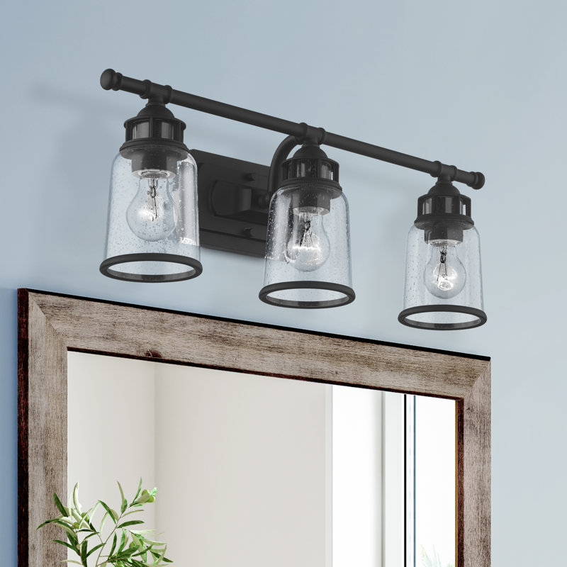Éclairage pour meuble-lavabo à 3 lumières à intensité variable Derrick, Noir