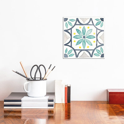 Garden Getaway Tile VIII White by Laura Marshall - Wrapped Canvas Painting