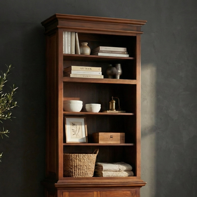 Meuble de rangement à une baie Halifax Jakeith, dessus 59,06 po H x 35,43 po Bibliothèque W, Blanc