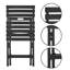 Ensemble de 2 chaises de patio d'extérieur pliantes Addilyne, en polypropylène résistant aux intempéries, noir-1622508881