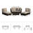 Baecher 6 - Person Wicker / Rattan Outdoor Sectional Seating Group with Cushions & Pillows (Fully Assembled)-1586831251