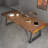 Nut-brown + Black Rectangular Solid Wood desk-1578379822