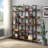 5-Tier Bookcase Home Office Open Bookshelf, Vintage Industrial Style Shelf With Metal Frame-388595247