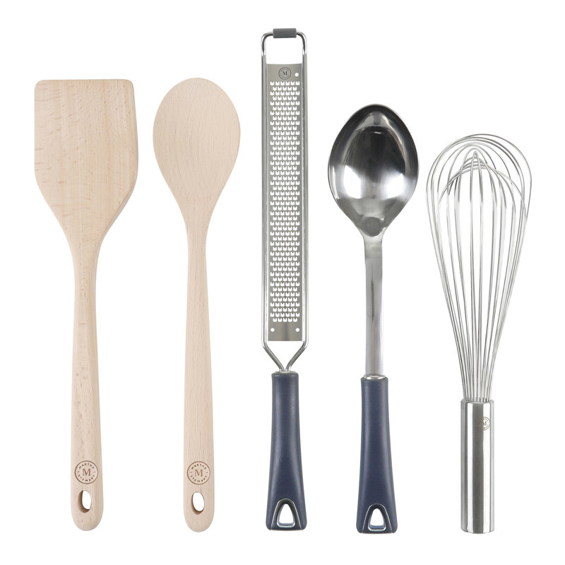 Navy Blue 10-Piece Kitchen Tool Set with Ceramic Crock