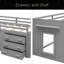 Lit mezzanine simple avec armoire et tablette-966688994