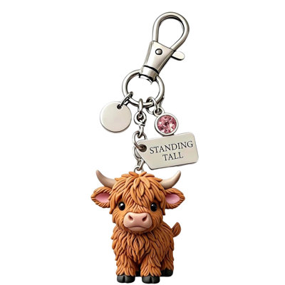 Porte-clés mois mois Highlands Bull mois vous rappelle le pouvoir des silences chaque jour