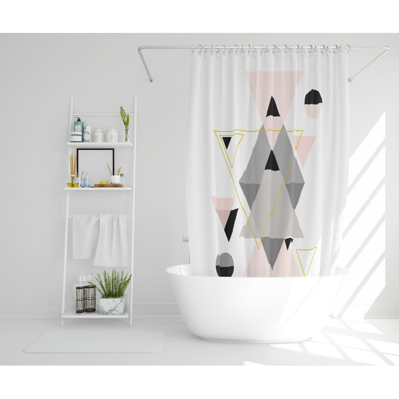 Nicholas Polyester Shower Curtain, 168cm H x 168cm W