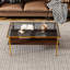 Table basse rectangulaire en verre trempé avec finition et cadre en métal-1989042221