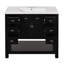 Meuble-lavabo 36 po avec lavabo supérieur, armoire de rangement moderne avec 2 portes à fermeture douce et 6 tiroirs, meuble-lavabo simple-117021287