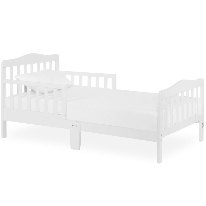 Lit classique en bois massif pour tout-petit, Blanc