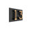 Floating 2-Number Horizontal Sign, Black /w/ Black / Gold Modern Font Numbers
