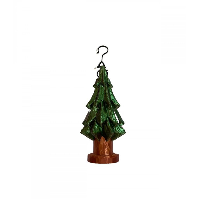 Ornements d'arbre de Noël vert imprimés en 3D
