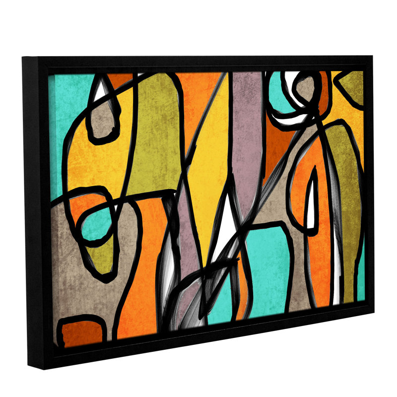 «Makris Vibrant Colorful Abstract 11», impression encadrée, H 32 po x l 48 po x P 2 po