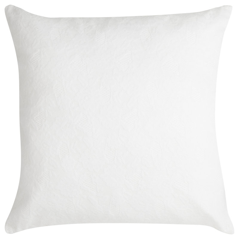 Coussin en coton Selena, Blanc cassé