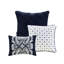 Édredon grand lit indigo - Coton imprimé avec coussins décoratifs Literie 7 pièces revers uni-124308817-124308821