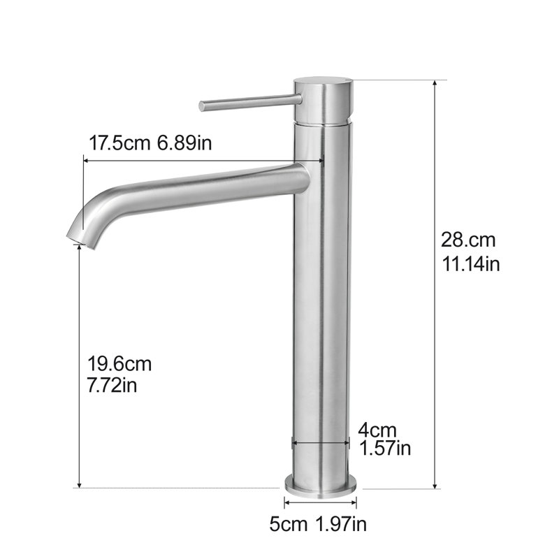 Single-Hole Single-Handle Bathroom Faucet, Brushed Nickel