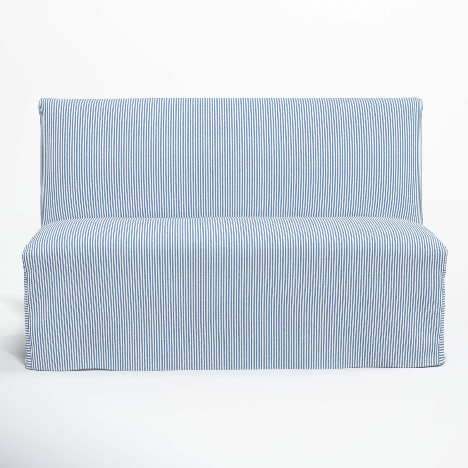 Silvia 57" Dining Bench, Prep Stripe Blue