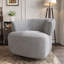 Fauteuil demi-tonneau, fauteuil de lecture rembourré, fauteuil d'appoint avec base à 360 degrés