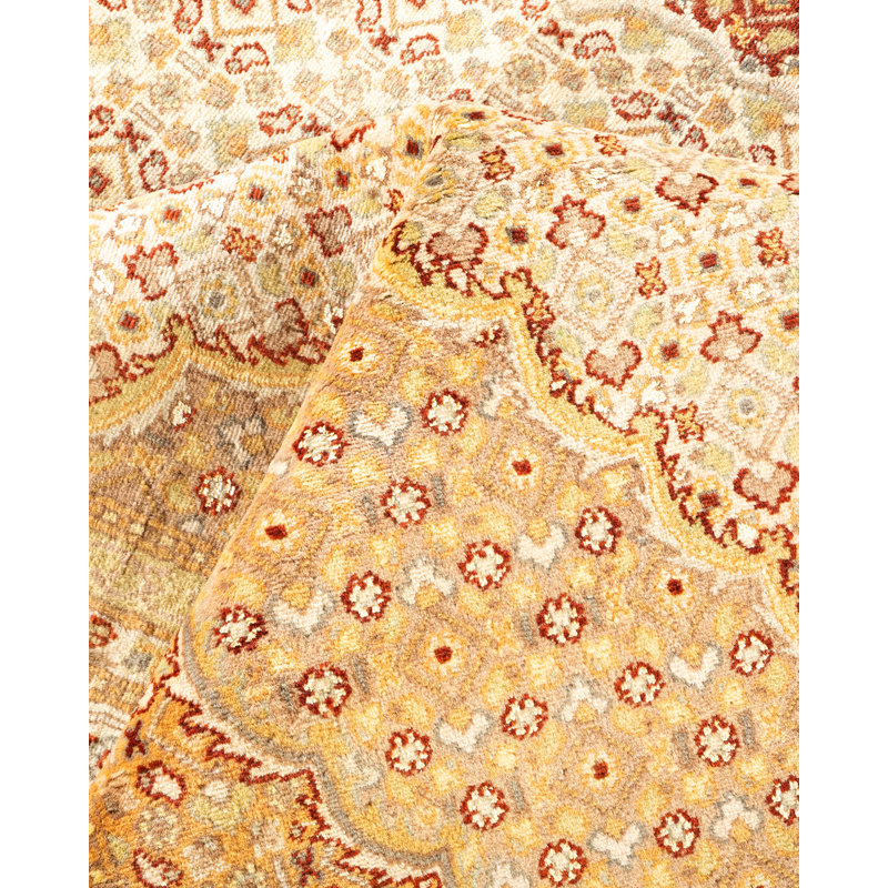 Tapis traditionnel en laine noué à la main brun 8 pi 3 po x 10 pi 5 po Hayner