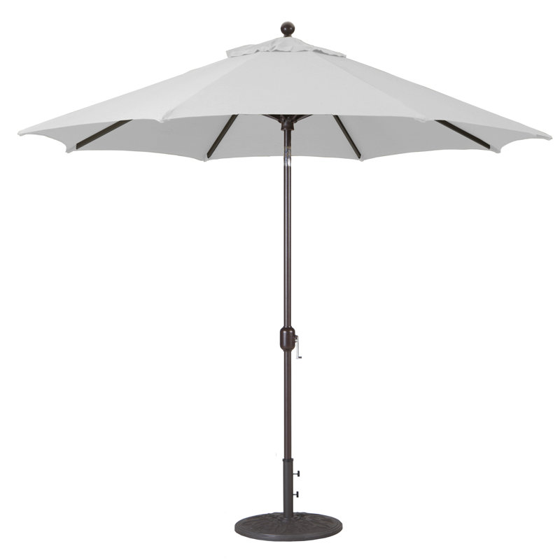 Parasol de marché 9 pi Nadasha, Noir, Toile Toile Toile Sunbrella®
