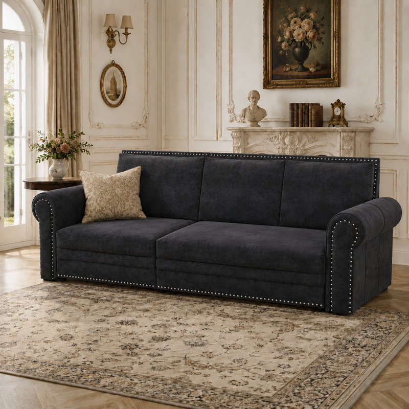 Canapé-lit convertible Classic Elegant, Noir