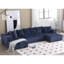 Canapé modulaire 133,45 po, canapé en U, méridienne, tissu rayé, canapé 4 places rembourré pour le salon, canapé combiné libre (velours côtelé)-130053826