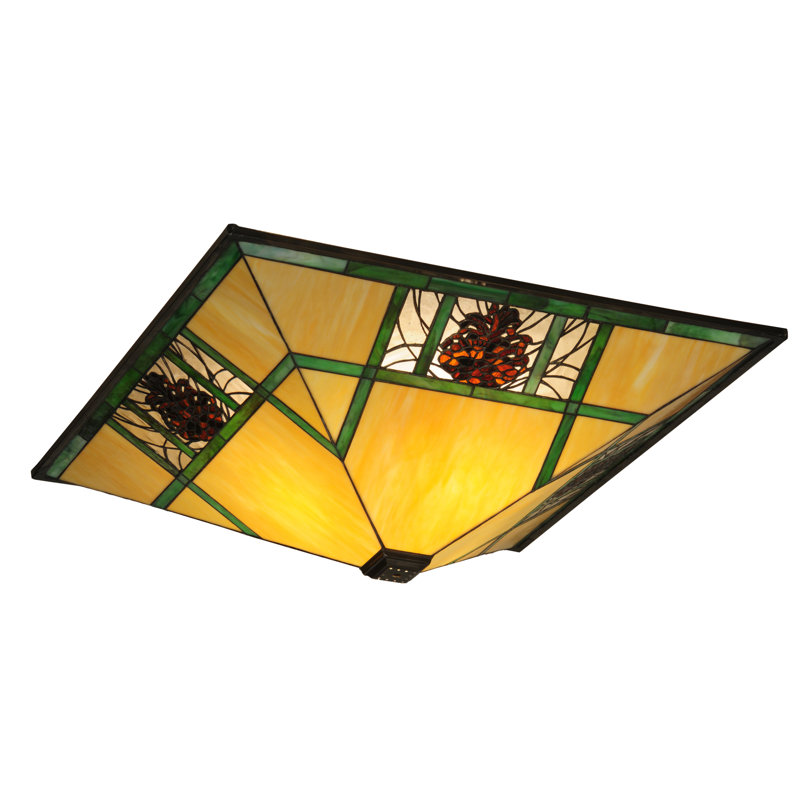 Rustic Lodge Square Pendant Shade