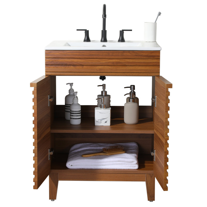 Ensemble de meuble-lavabo simple autoportant 24 po 24 po