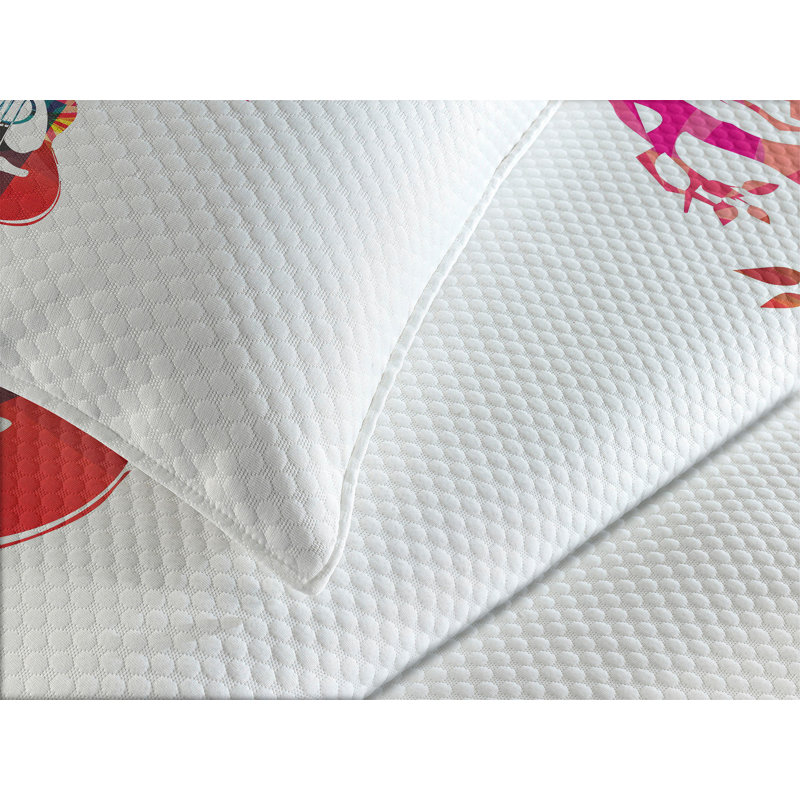 Ambesonne Guitar Bedspread Set Tree Butterflies Multicolor, King Bedspread + 2 Standard Shams