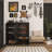 24 Pair Stackable 4-Door Black Shoe Cabinet With 8 Shelves-111647234