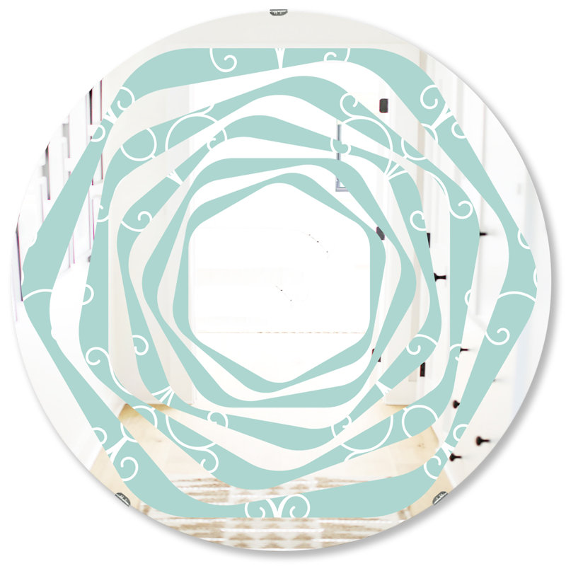 Miroir mural Minimal Ornament Whirl, H 31,5 po x l po