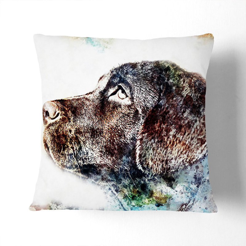 Abstract Square Throw Cushion, 40cm H x 40cm W x 15cm D, Stone