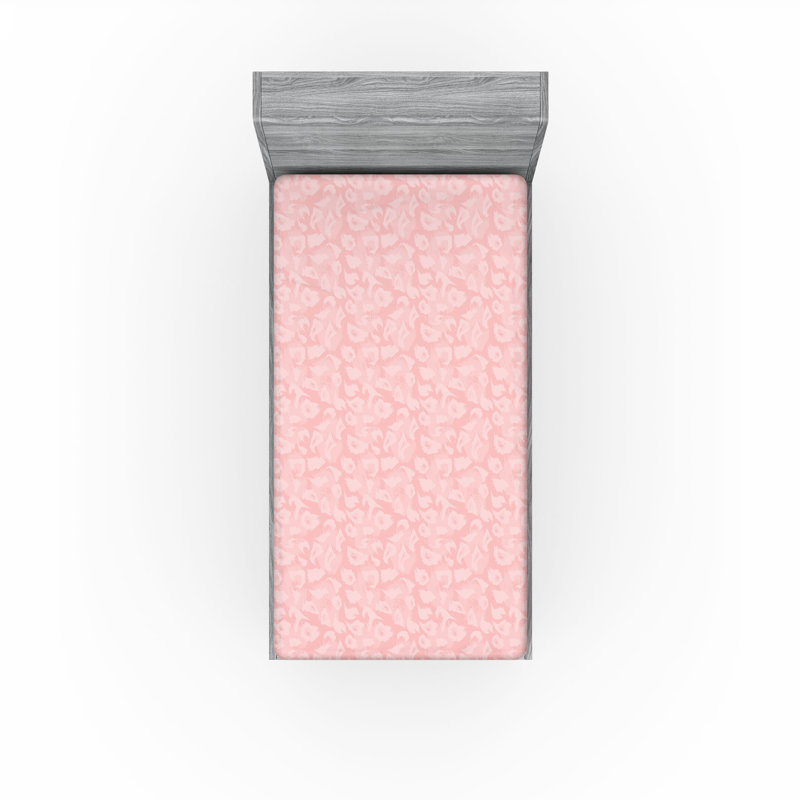 Drap-housse Ambesonne, Drap-housse de taille simple, Rosé, rose / abstrait