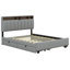Lit plateforme tapissier avec tête de lit, gigogne et 2 tiroirs Kaosayn, ports USB-1547497257-1547497256