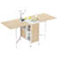Alondra Folding Dining Table for 4 People 169 cm Drop Leaf Oak & White