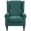 Chaise d'appoint foncé avec dossier haut. Siège épais rembourré et à usage domestique par Wingback. Fins décoratives rembourrées