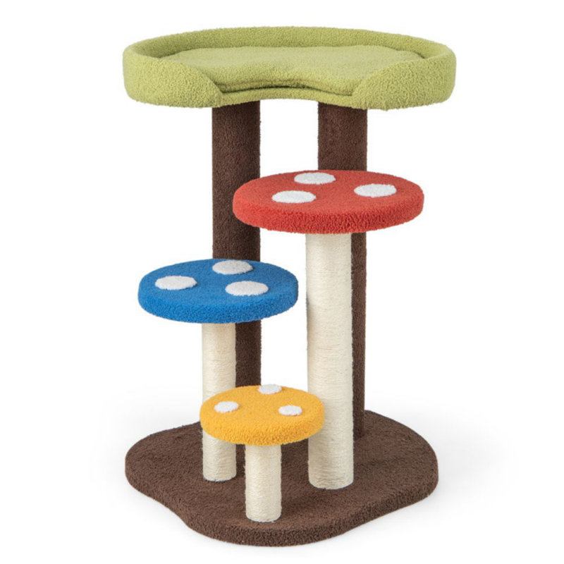 Dakota Fields Cat Tree Mushroom Unique Multi-level Cute Cat Tower W/ Scratching Post Indoor