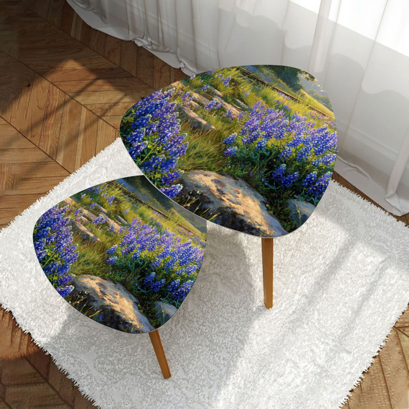 Ensemble de 2 tables basses gigognes Triangle