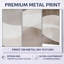 Minimaliste neutre géométrie ondulée - Minimalisme abstrait, décoration murale en métal, impression moderne sur métal-1688578527