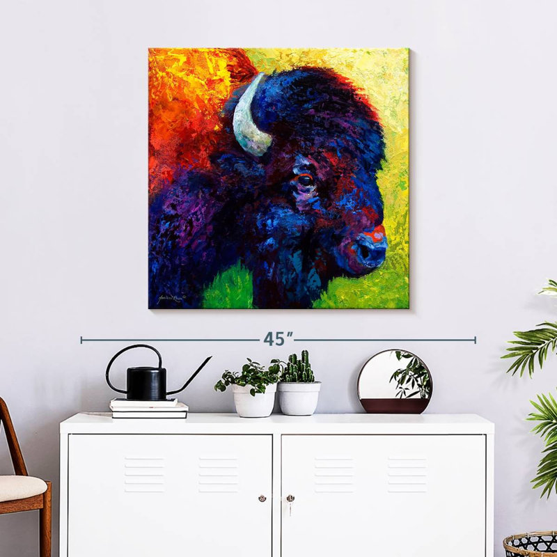 Brampt Bison Head III, 30" H x 30" W