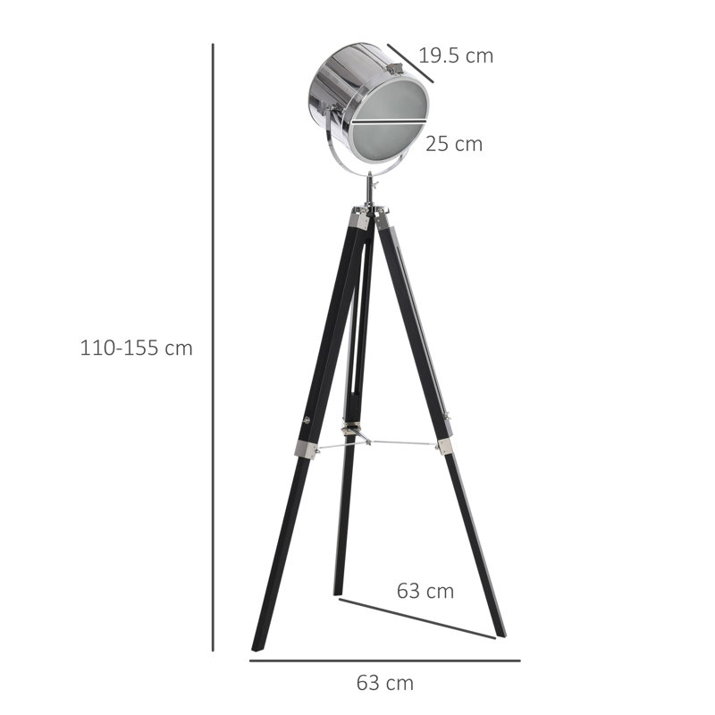 Argent 110cm Tripod Floor Lamp