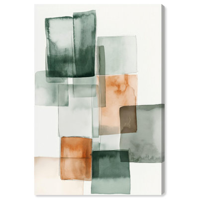Citrine cube II, art abstrait vert 