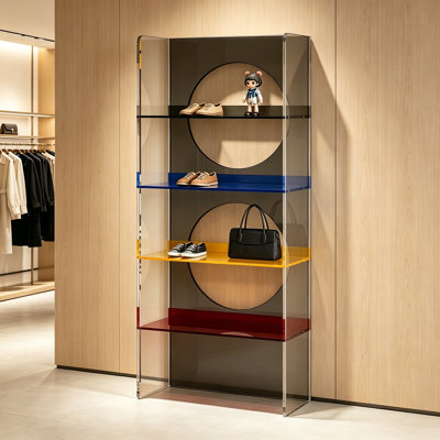 Colorful Acrylic Tiered Display Shelf