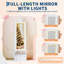 Armoire à bijoux Tour Eiffel pour enfants avec éclairage tactile 3 couleurs, panneau de rangement en bois aggloméré pour filles, rangement de 42 pouces de hauteur avec tiroirs et crochets, blanc-130010691
