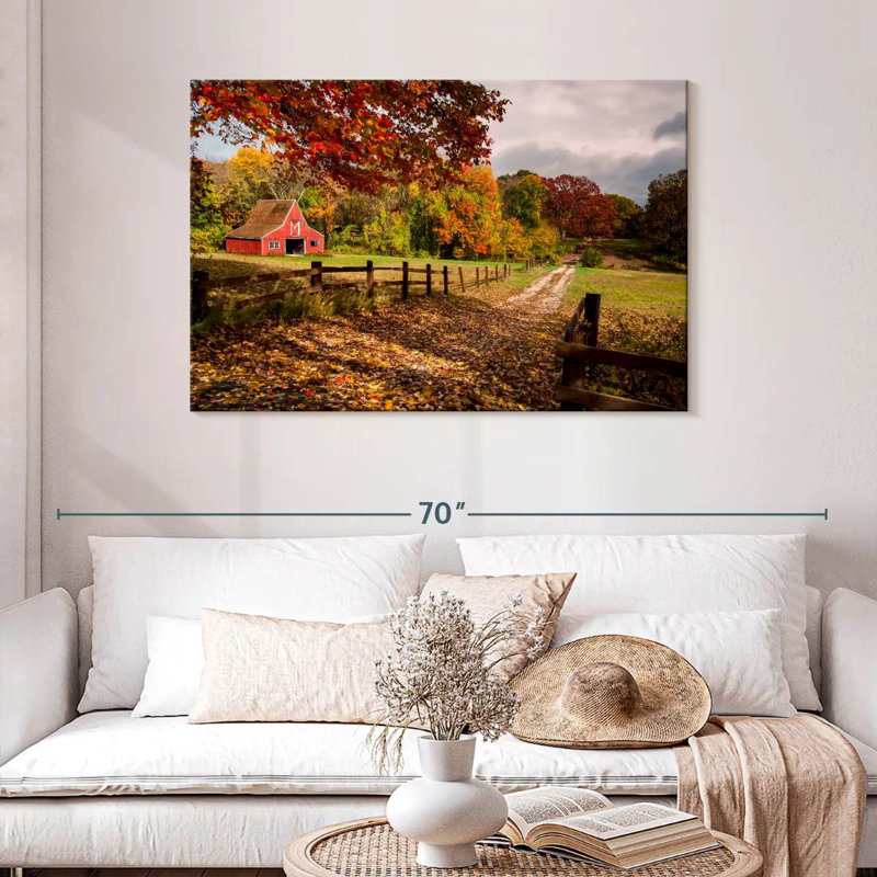 Lilie, ferme en automne, H 30 po x l 45 po
