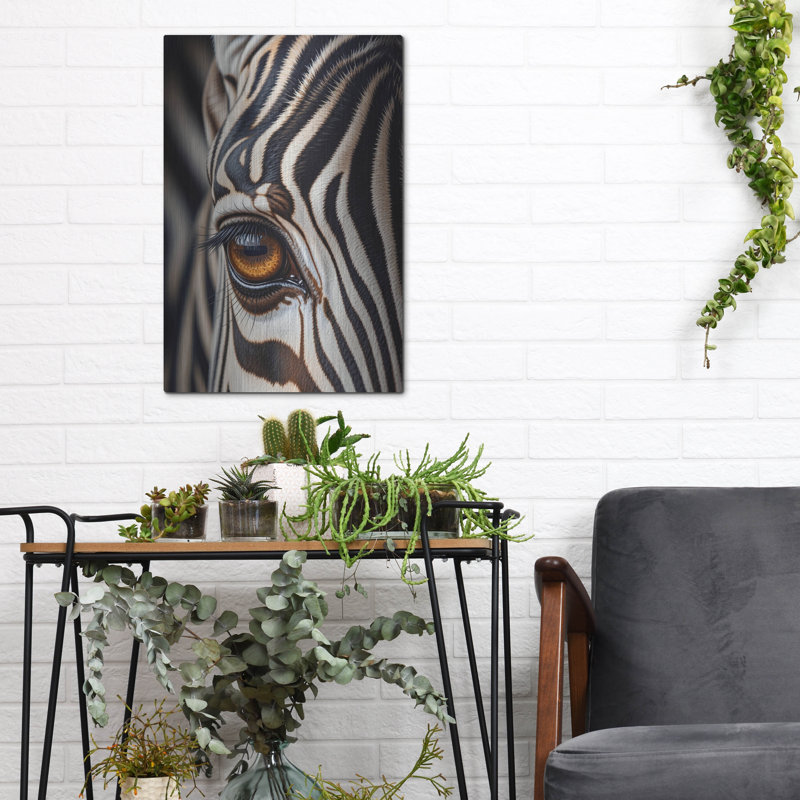  «I Am Zebra 2» par Rich Monet, art mural en métal, 12 po x 16 po