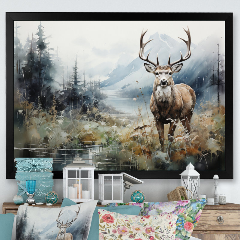 Alaska Frozen Silence sur toile, H 16 po x l 32 po x P 1 po, Cadre photo noir