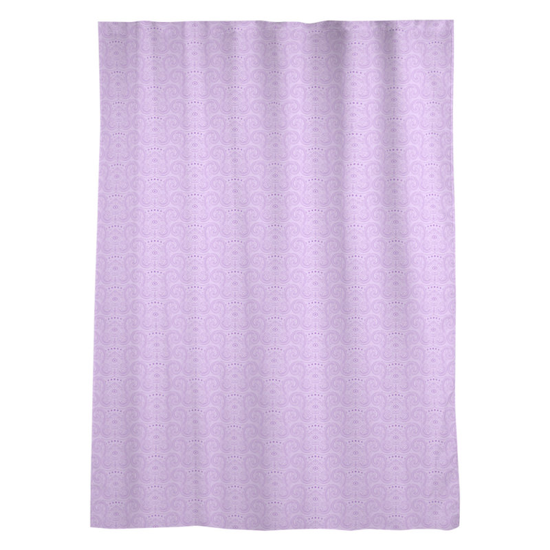 Panneau de rideau simple avec passe-tringle ikat, Mauve clair